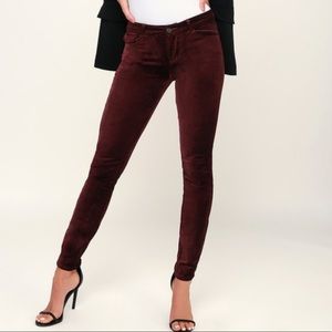 Paige Verdugo Velvet Skinny jeans